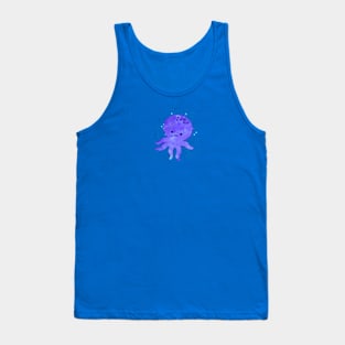 Blue Octopus Watercolor Tank Top